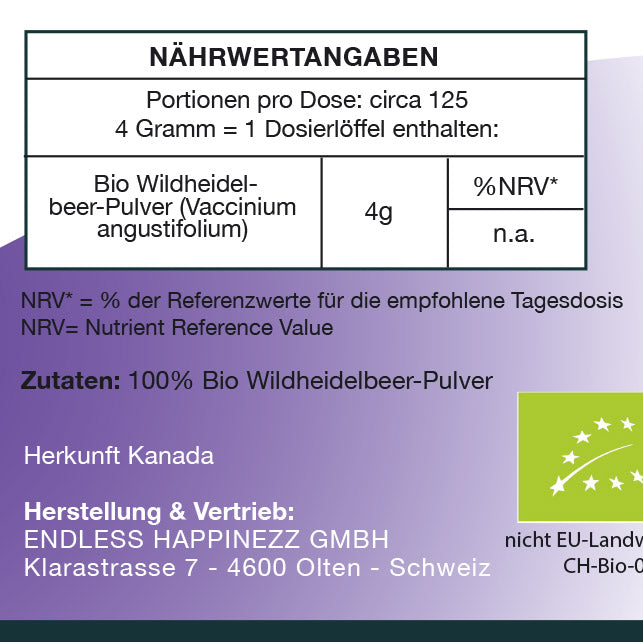 Wild-Heidelbeer-Pulver (Bio)