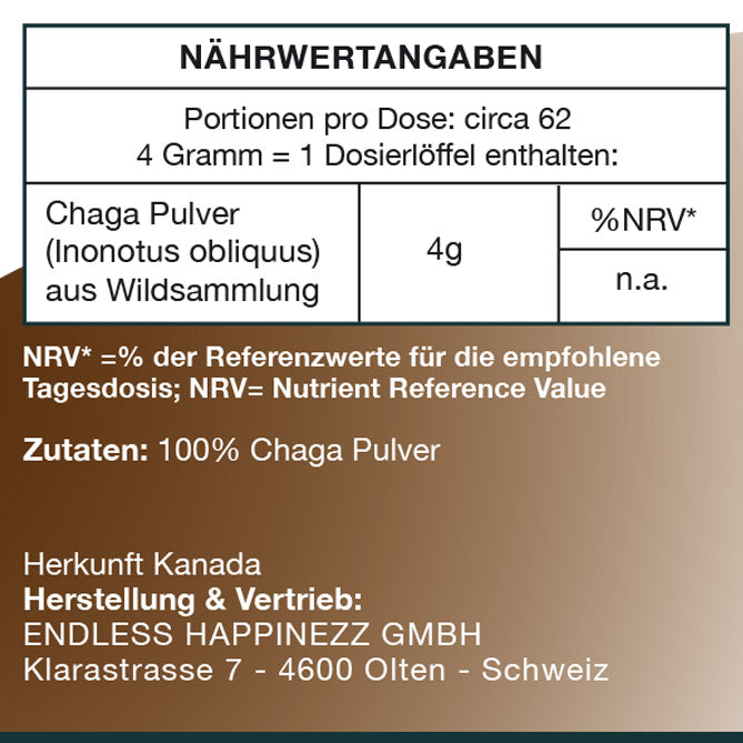 Kanadisches Chagapulver