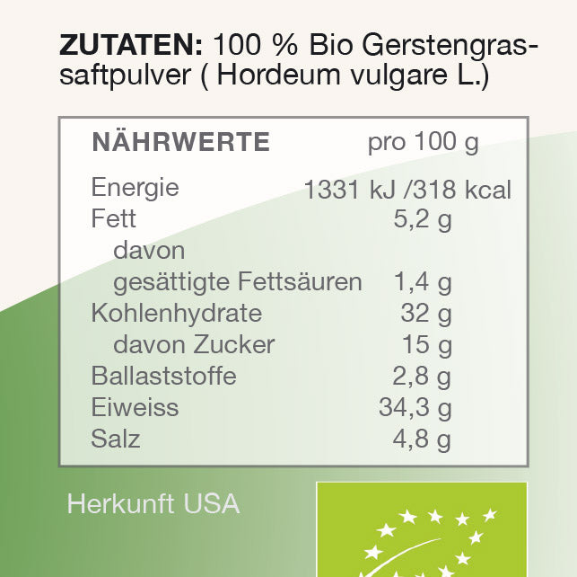 Bio Gerstengrasaftpulver 500g