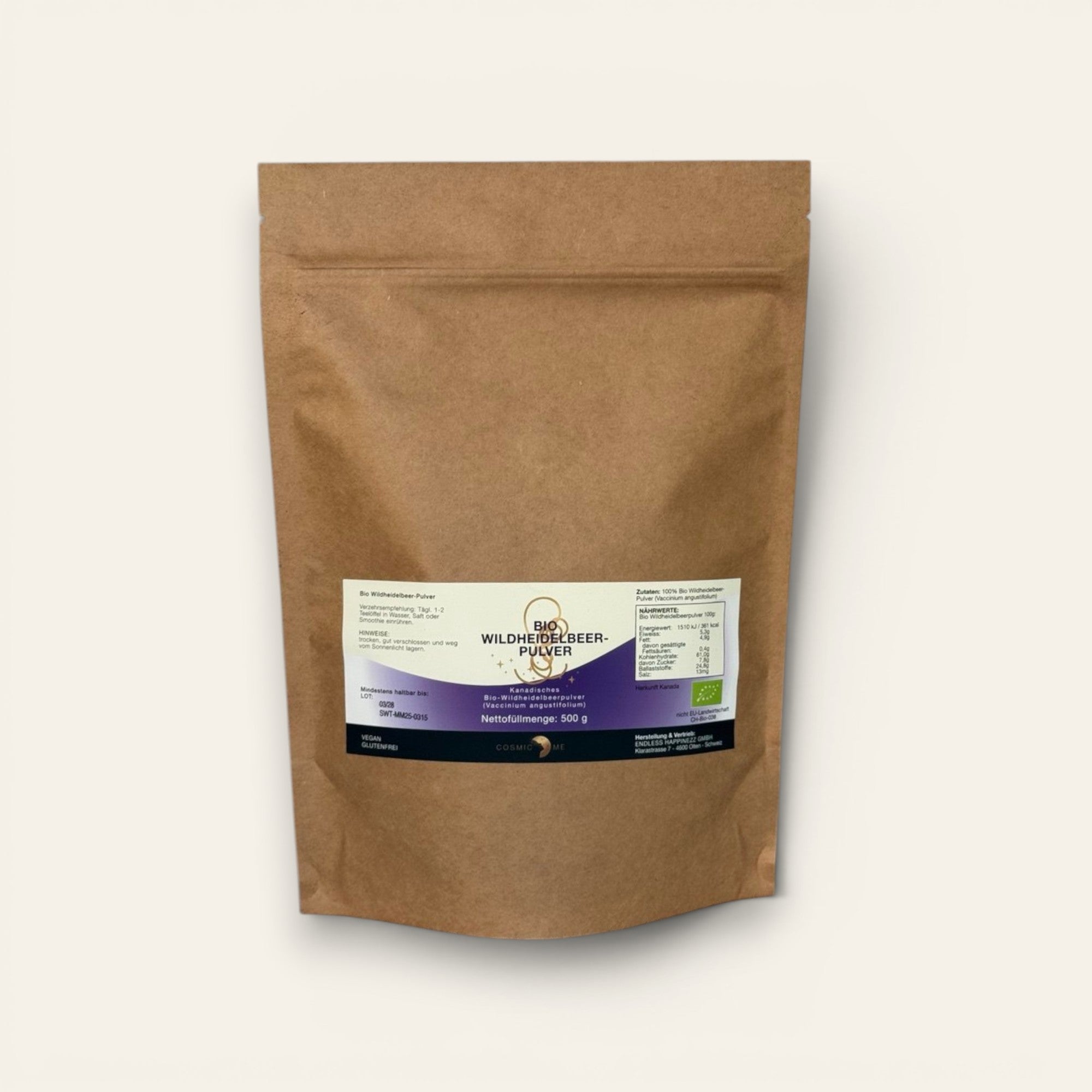 Bio Wildheidelbeerpulver 500g